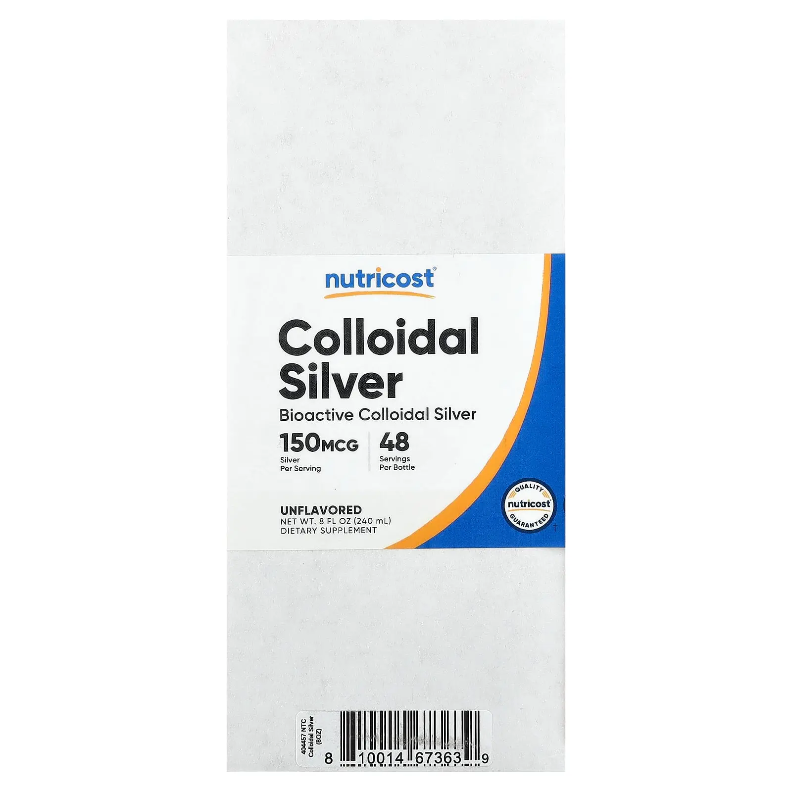 Nutricost Colloidal Silver, Unflavored, 8 fl oz (240 ml)