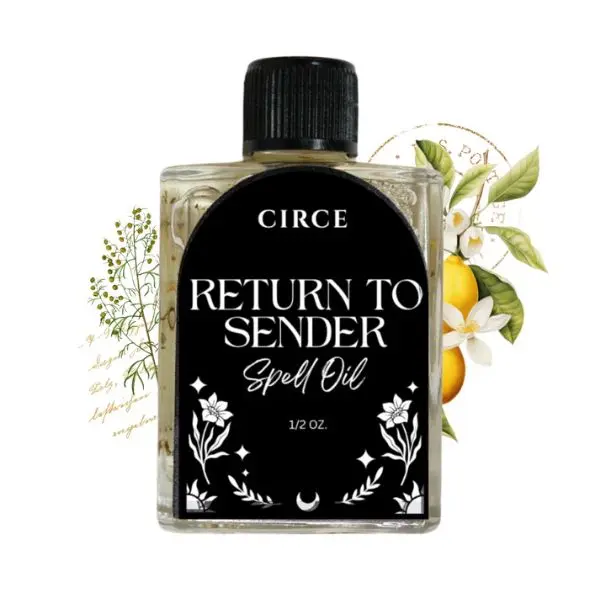Circe Boutique Return To Sender Spell Oil 1/2 oz | Reversal Conjure | Back to Sender | Made with Reverse Herbs | Magickal Ritual