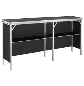 Folding Bar Table - Portable Tradeshow Podium, Exhibition Counter, Party Table with Case Bracket Type 55 in and Above