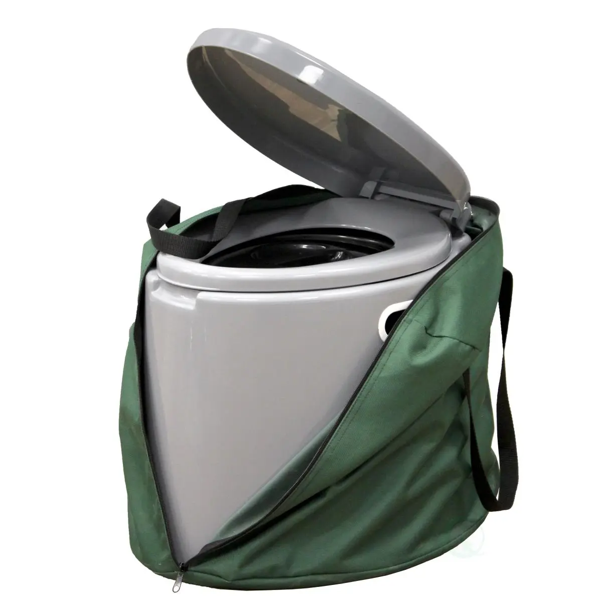 212 MAIN 8-Gallon Compact Lightweight Easy-to-Carry Portable Toilet with Elongated Seat, Odor Seal, Integrated Toilet Paper Holder, Travel Bag - Ideal for Camping, Fishing