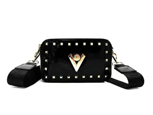 Valentino Orlandi Patent Leather Camera Bag