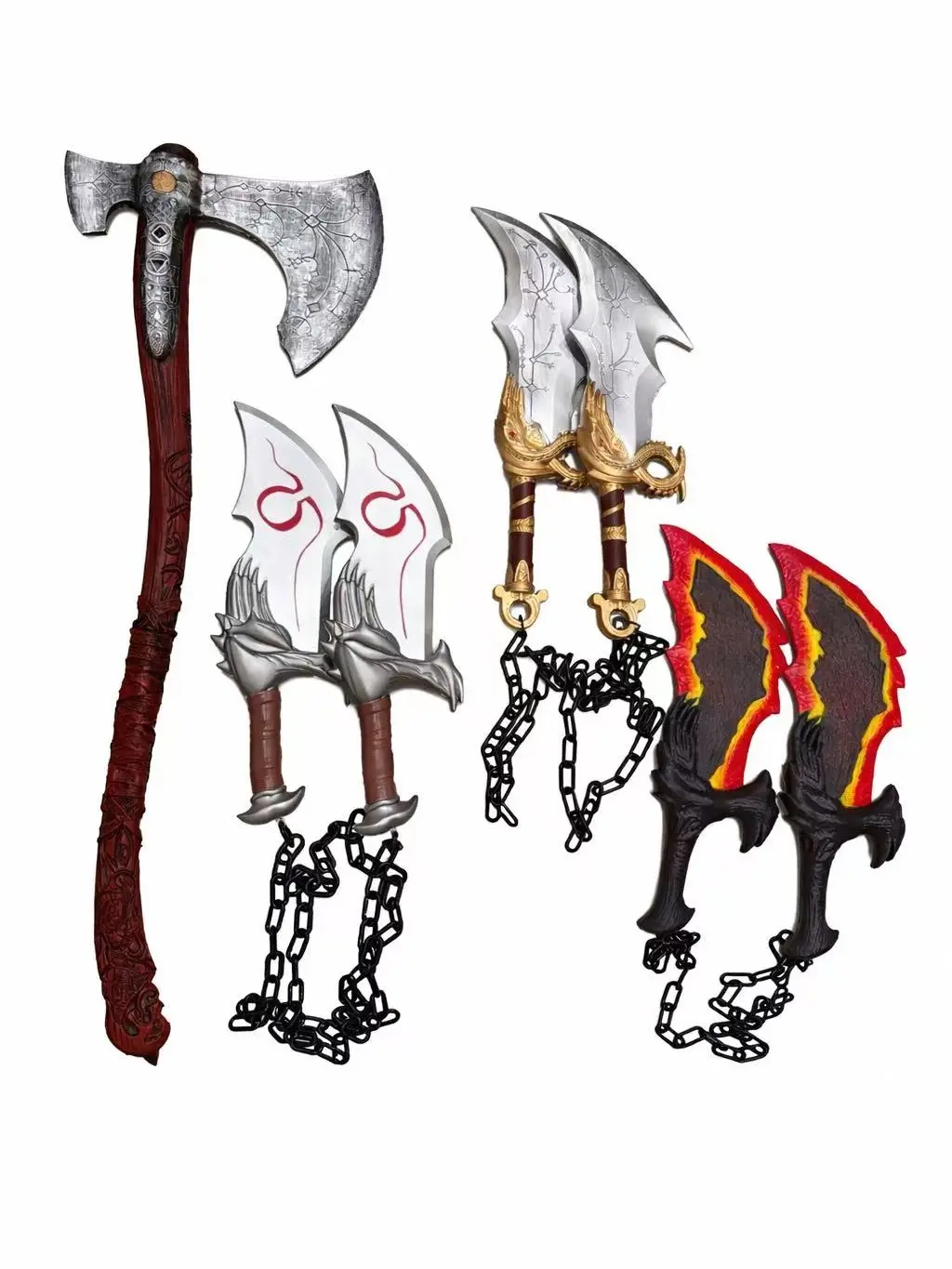 Kinstore God of Fantasy War Kratos PU Foam Axe Chaos PU Foam Blade for Cosplay Props