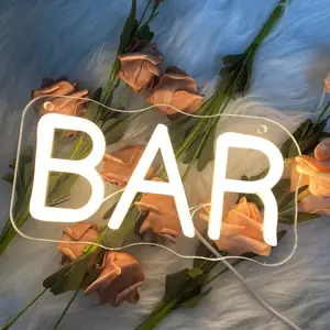 Neon Bar Letter Sign, USB Powered Bar Counter Decoration Light, Indoor Decorative Light, Home Decor Atmosphere Lamp, No Power Plug Needed, Ideal for Bars & Kitchens