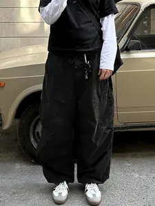 High Street Dark Y2K Style, Wide Leg Loose Fit Cargo Pants, Trendy Fashion for Men & Women, Comfortable All-Season Wear