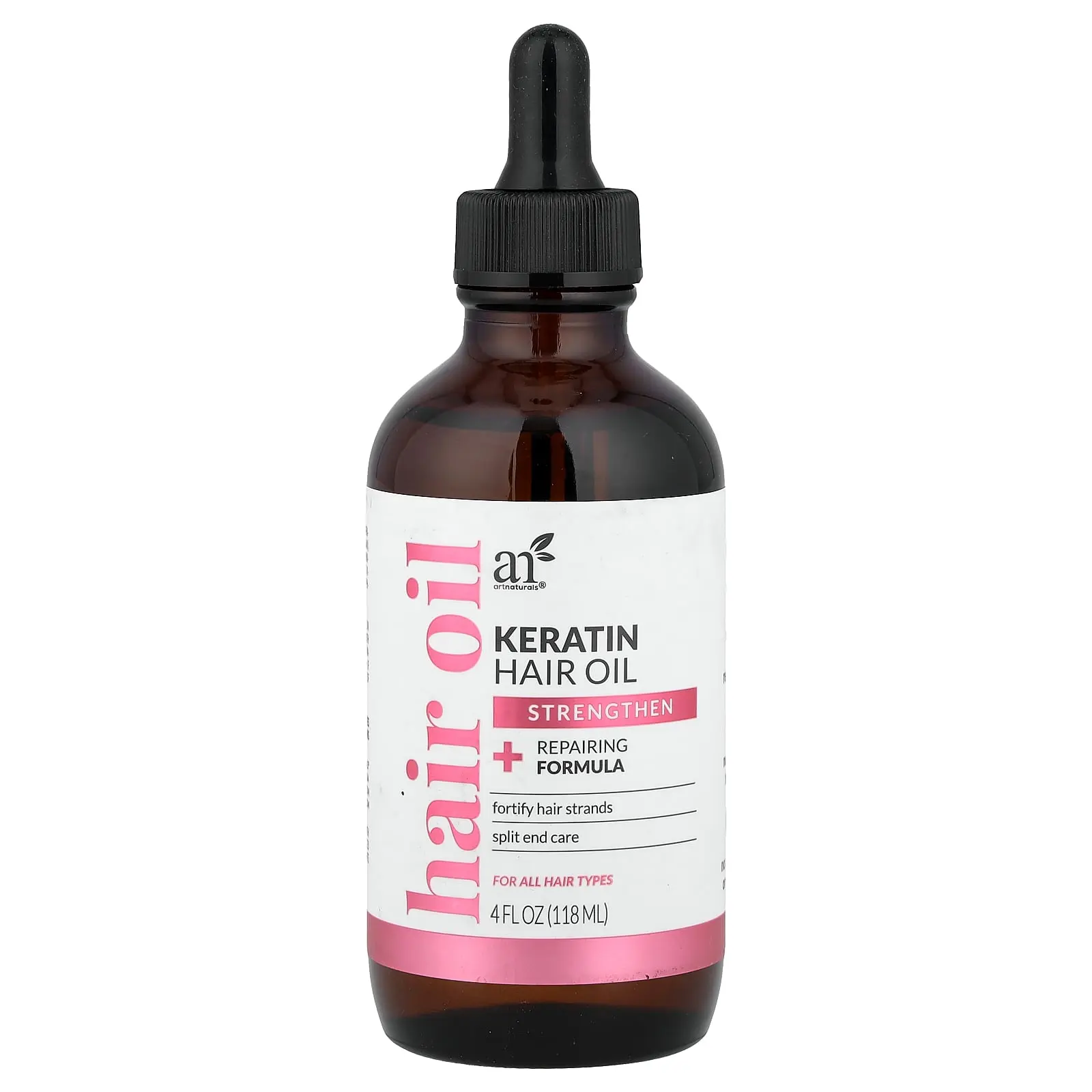 artnaturals Keratin Hair Oil, For All Hair Types, 4 fl oz (118 ml)