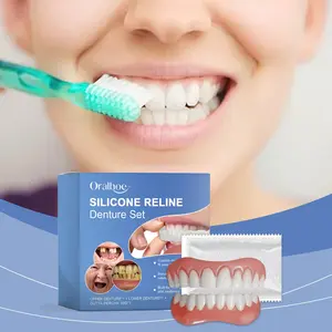 ORALHOE silicone resin denture set enhances smile appearance Comfortable material denture beauty care