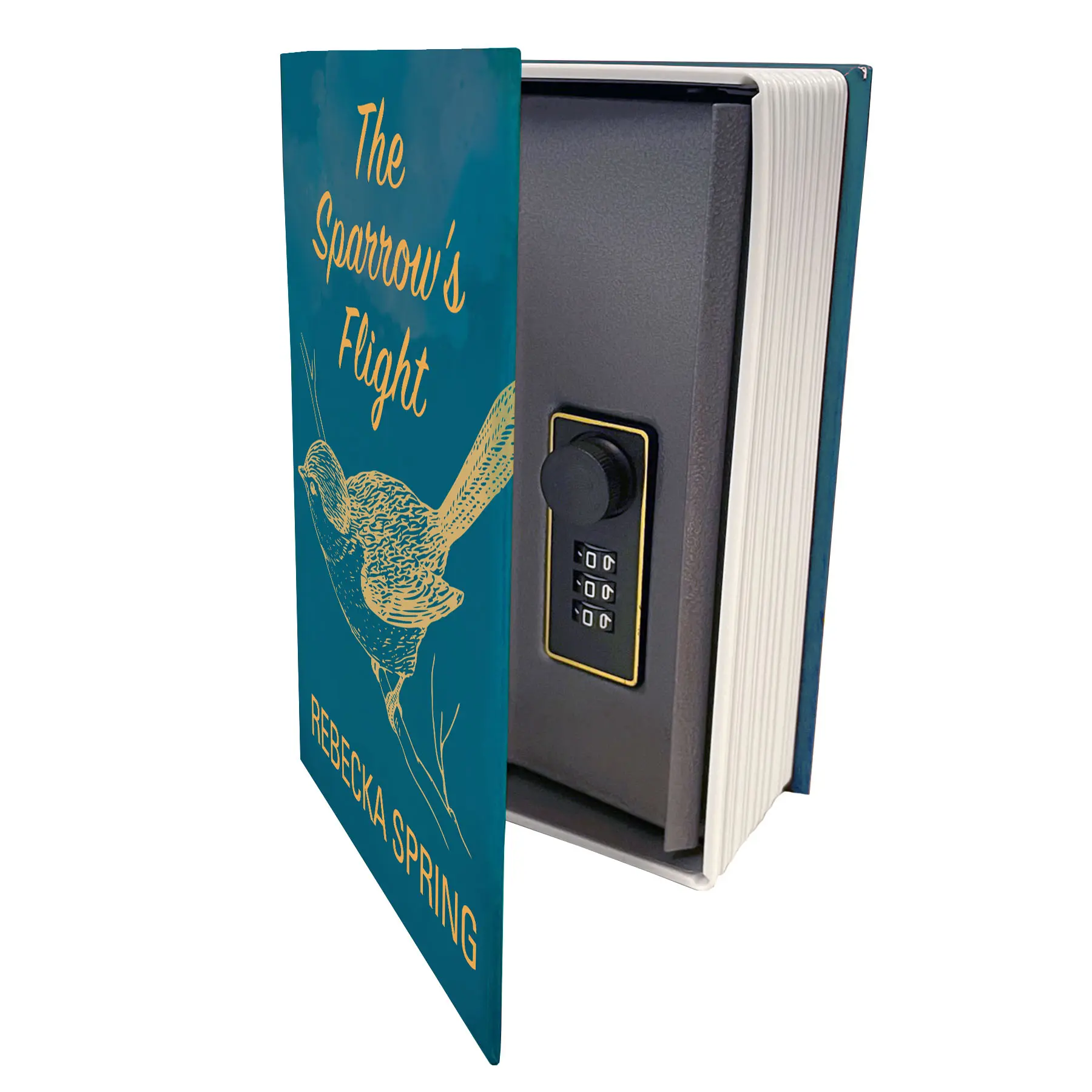NEW Larger Locking Diversion Book Vault - Secure Triple-Tumbler Combination Lock, Easy Access Versatile Storage for Keys, Cash & Important Items, 6.25"x2"x9.5" Mechanical Security Box