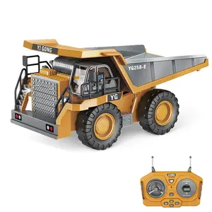 9CH RC Engineering Dump Truck Toy (1 Set), RC Construction Vehicle, Lift Truck Simulation Car Outdoor Toy, Mixed Crane Forklift Heavy Excavator Remote Control Car For Kids