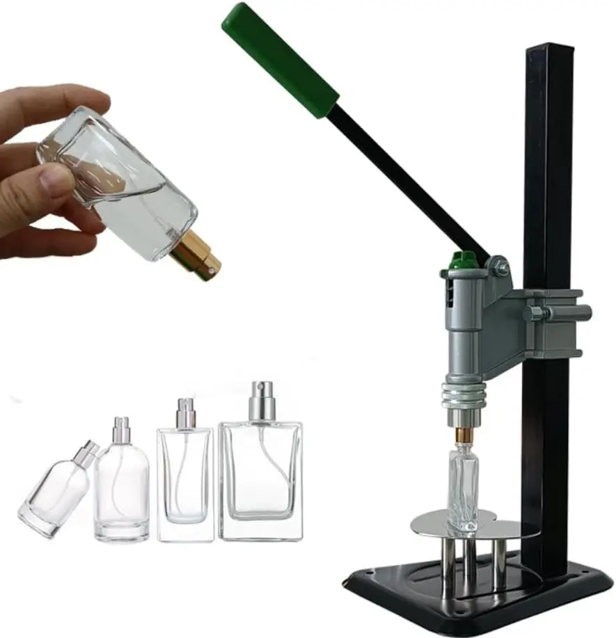 Manual Bench Bottle Capper Tool,15mm Sealer Perfume Spray Glass Bottle Capper Crimper Manual Detachable Crimping Tool Collar Press Capping Machine