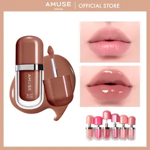 [AMUSE Seoul Official] Jel-Fit Tinted Lip Gloss | 10 Shades, High-Shine, Lipstain, Plumping, Ultra-Glossy Finish, Peptides & Cica PDRN