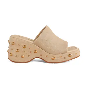 Solena Studded Wedge Sandals