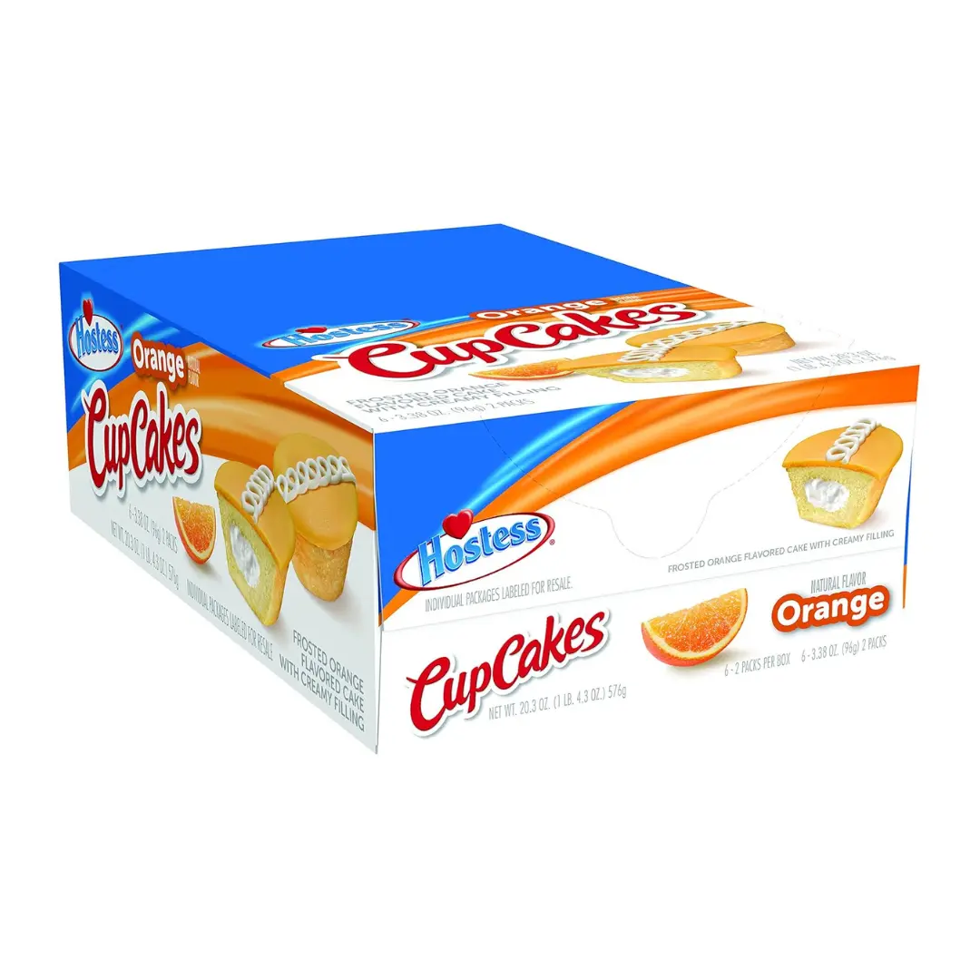 Hostess Orange Cupcakes 3.38 oz – 6 Count Pack
