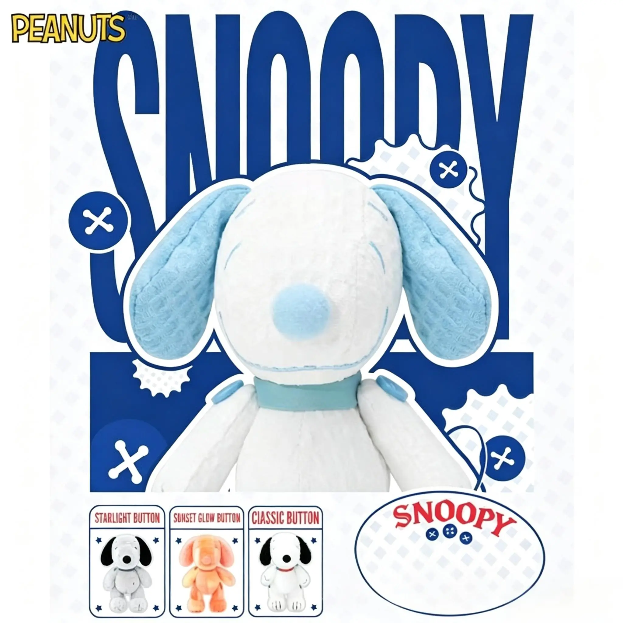 SNOOPY Fun Buttons Blind Box Series finely detailed button style character figurines trendy table decor perfect souvenir present for all SNOOPY enthusiasts