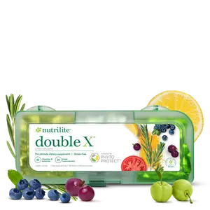 Nutrilite Double X Vitamin/Mineral/Phytonutrient Supplement - 31-Day Supply with 3-Compartment Case
