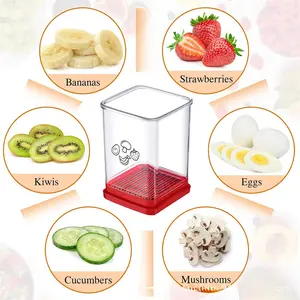 Multifunctional household kitchen quick fruit slicer, strawberry egg slicer-salad chopper, and easy-to-use manual cutter, gadget salad pod convenient use easy operation harvest finn d s prep station berry organization essential glassbowls with lids clear