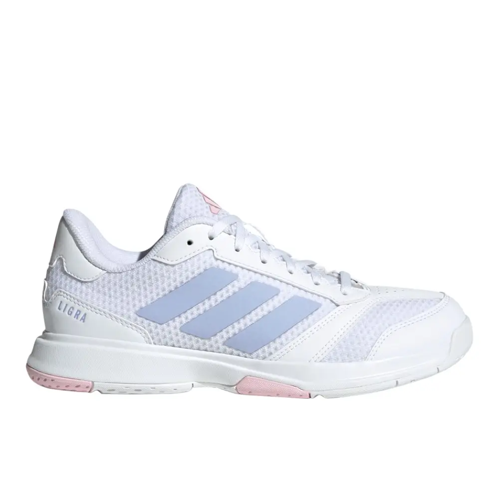 adidas Womens Ligra 8 Indoor Volleyball Sneakers Shoes - White adidas Womens Ligra 8 Indoor Volleyball Sneakers Shoes - White