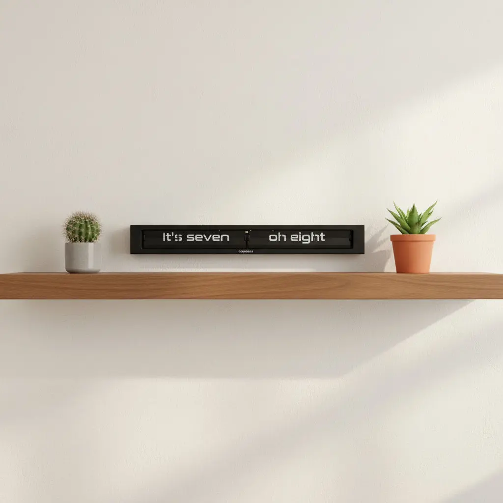 Texttime 2.0 Metal Modern Text Flip Clock