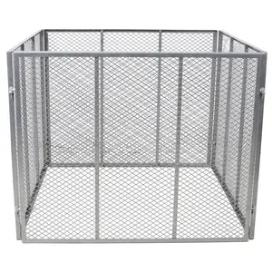 Large Outdoor Compost Bin, 172 Gallon Metal Wire Mesh Composter, Rust-Proof Coating Square Garden Compost Bin Easy to Assemble for Yard Leaves Kitchen Scraps