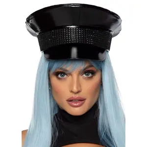 Rhinestone Trimmed Army Hat - Rhinestone Hats for DIY Enthusiasts, Cold Wash Only, Do Not Bleach