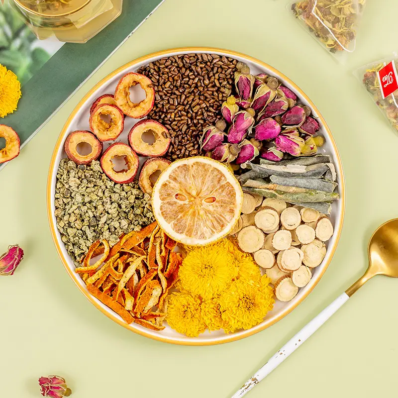 Chrysanthemum Wax Gourd Lotus Leaf Herbal Tea- 9 Ingredients Natural Blend Formula Tea- 20 Bags