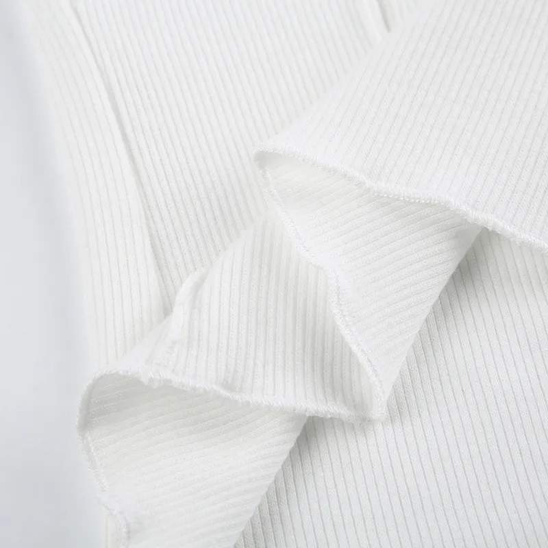 Slim Long Sleeve T-shirt Fashion Solid Color Split Thread Knitted Top Womens Clothing