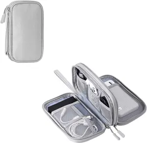 Electronic Organizer Travel Cable Bag, Waterproof Storage Case for Charger, USB Cables, Power Bank, Mouse & Earphones