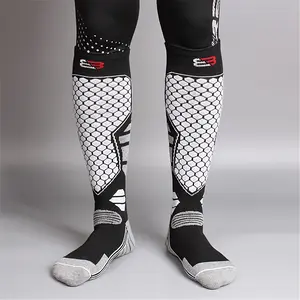 1 Pair Unisex Long Tube Skiing Athletic Socks, Thick Warm Breathable, Suitable for Winter Ice Skating Skiing Mountaineering Sports - Knitted Nylon Blend Fabric, Polyamide 80%, Polyester 20%, Machine Washable, Plaid Pattern, Fall/Winter Season