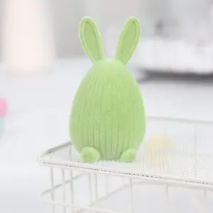 1pcs Easter Decorative Style Plush Egg and Bunny Ornament, Festive Party Table Decor for Holidays, Cute Spring Decoration