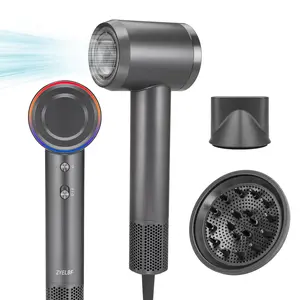 Professional Ionic Hair Dryer, 150000 RPM High-Speed Brushless Motor Negative Ionic Blow Dryer for Fast Drying, Low Noise Thermo Control Blow Dryer with Magnetic Diffuser and Nozzle