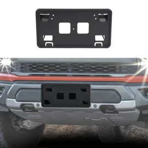 Front License Plate Holder Mount Frame Bracket, Laser Cut UV Coated Auto Replacement Part, for 2021-2022 Ford F150 & 2021+ Vehicles, Automotive Body Frame & Bumpers Accessory