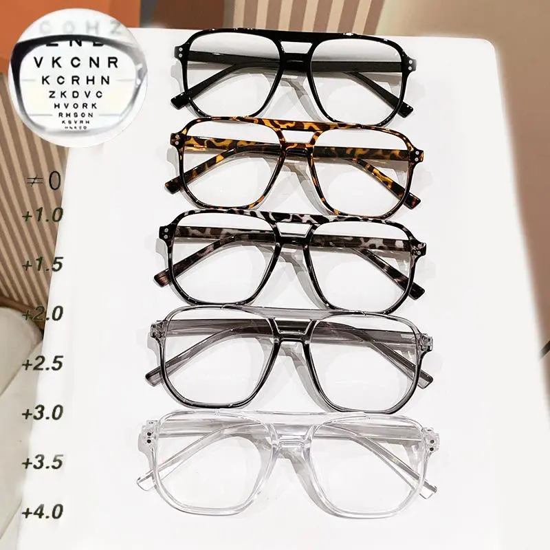 5pcs Simple Daily Use Reading Glasses, Lightweight Aviator Style Fashion Eyewear, Large Size Unisex Design for Casual Wear, Reading Eyeglasses, Frame Glasses