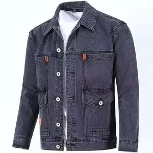 2025 Spring and Autumn Trendy Men's Loose Fit Plus Size Denim Jacket New Men's Denim Clothing