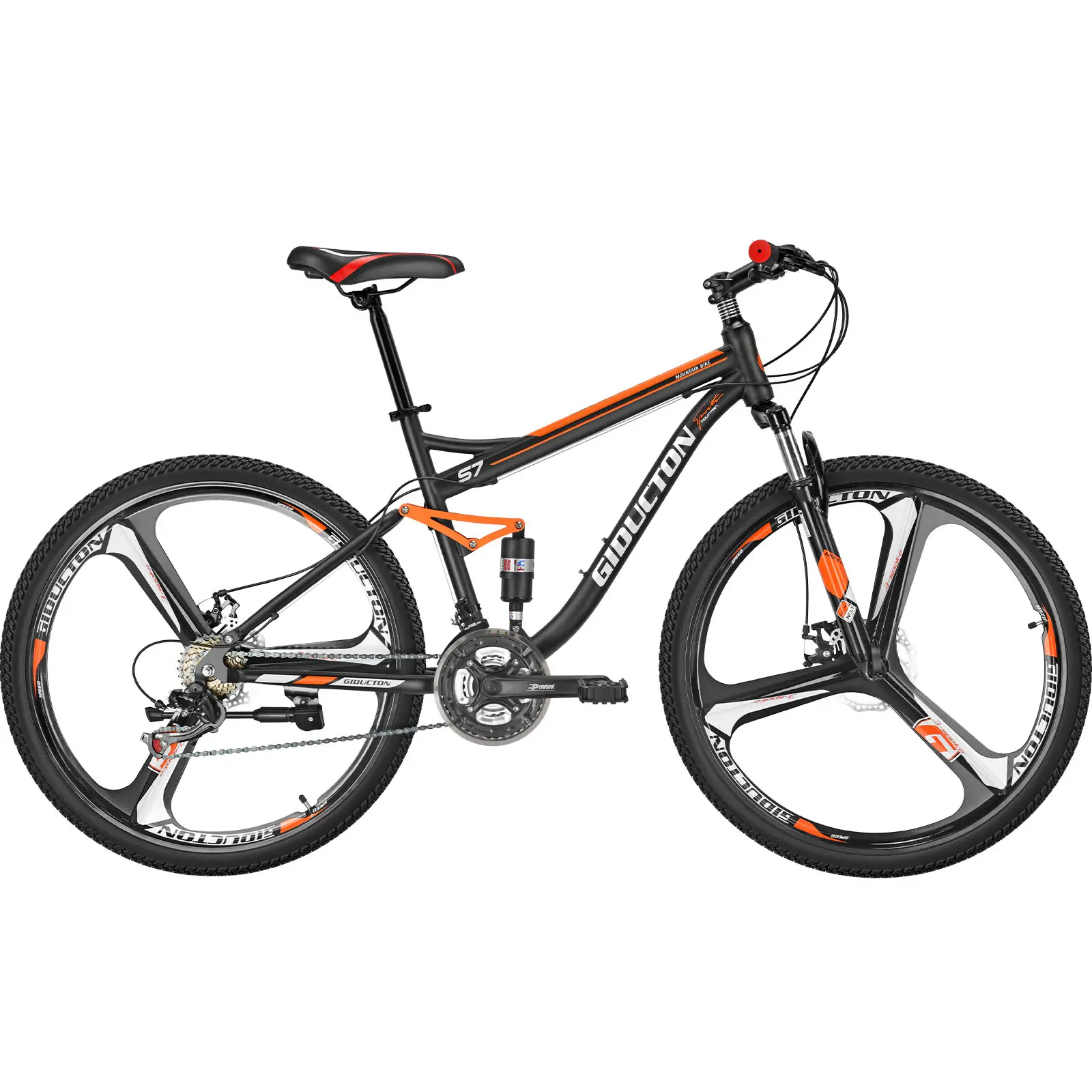 Mountain Bike for Adults - 27.5 Inches, 21-Speed, Dual Disc Brake System, Full Suspension, Ideal for Recreational Riding