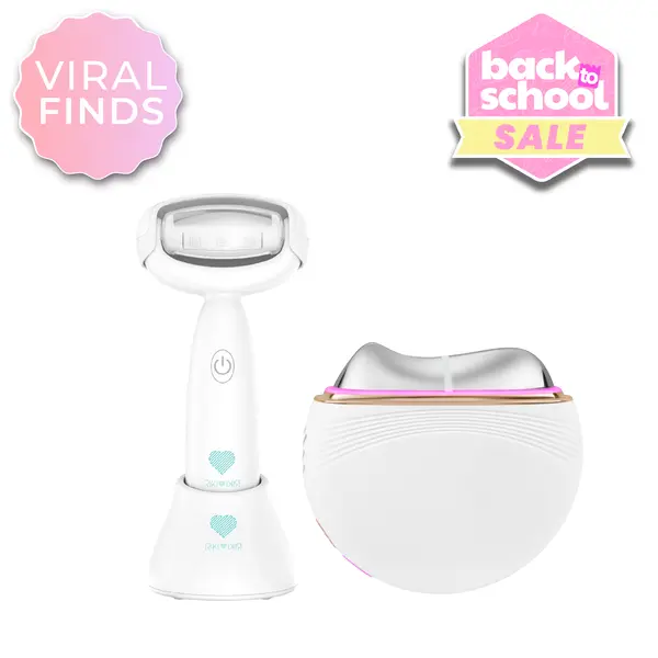 RIKI High Roller & Sculptress Bundle - Advanced LED & Microcurrent Roller and Sculpting Tool for skin rejuvenation
