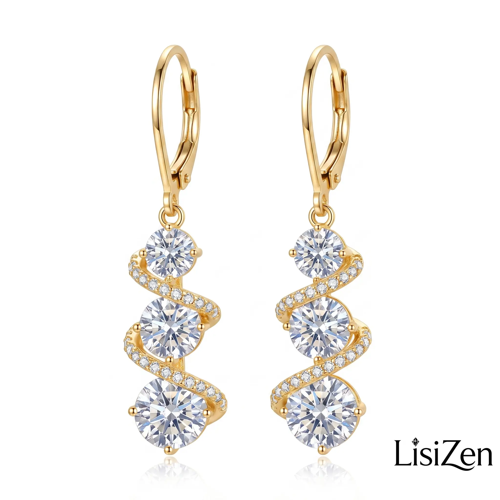 Women's LisiZen Minimalist Long Drop Zircon Earrings, European-American Luxury Fashion Versatile High-End Tassel Jewelry with Polished Look, Adult Female Gift (DZEH5444) – Choking Hazard Small Parts, Jewelry Gift, Minimalist Design, Earrings For Women, Ad