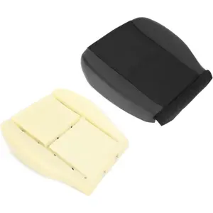 HECASA Driver Side Bottom Seat Cover & Seat Foam Compatible with 2007-2014 Chevrolet Silverado 1500/ 2500HD/ 3500HD LS LT Z71 LTZ Hybrid Work Truck Foam Seat Cushion Cloth Seat Cover