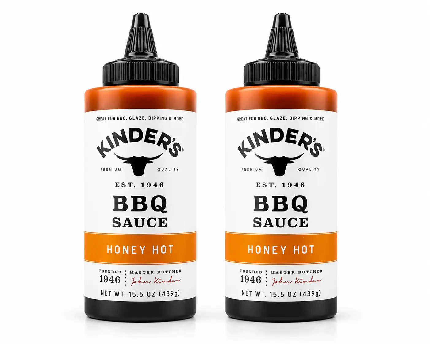 Kinder's BBQ Sauce Honey Hot 15.5 oz Premium Quality for Glaze Dipping & More Established 1946