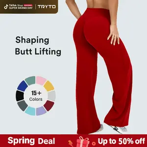 TRYTO SoftMotion Straight Leg Bottoms Fitness Sportswear Gymwear Casual Pants