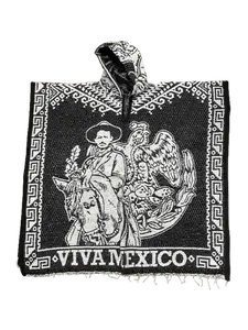Unisex "VIVA MEXICO" Poncho/Gaban with Hoodie / Gorro