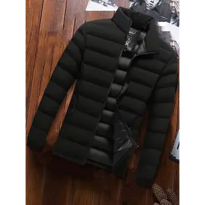 Men's Stylish Windproof Warm Jacket - Perfect for Winter Outdoor Activities, Machine Washable Menswear Coats