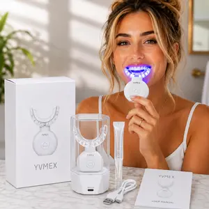 YVMEX Rechargeable Dental Teeth Whitening Device, Wireless Charging Oral Care Cleaner with Gel Set for Wholesale