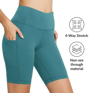 baleaf Women's 5''/8" High Waist Biker Shorts Yoga Running Volleyball Workout Gym with Pockets for Summer