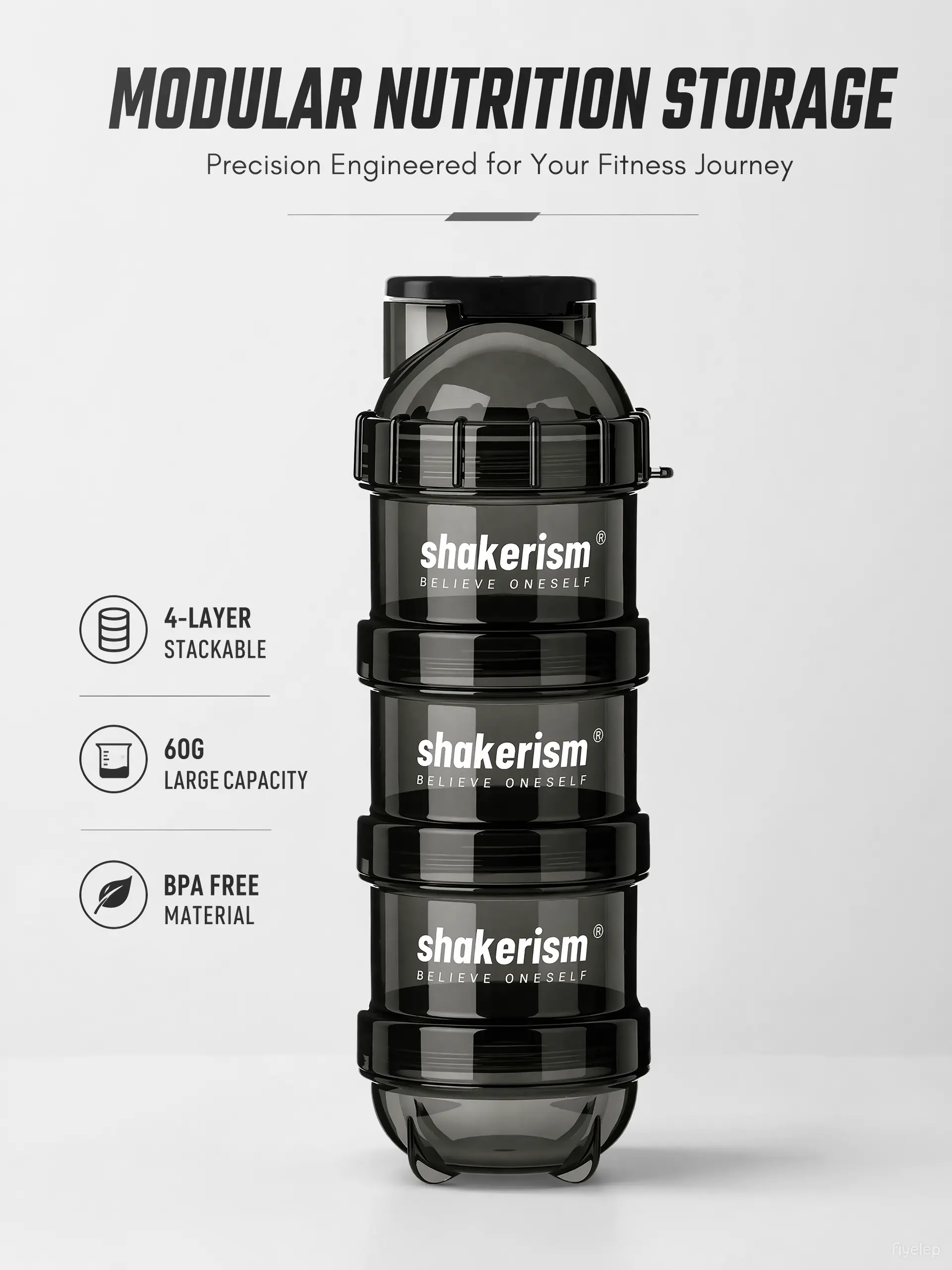 Protein Powder Container, Compact PC Plastic Storage Jar with Leak-proof Lid - Lightweight, Refillable, and Dishwasher Safe for Gym & Travel, Top Rack Dishwasher Safe, Portable Hydration Solution, Hydration Bff, 600Ml, Leakproof Seal, Pp5 Silicone