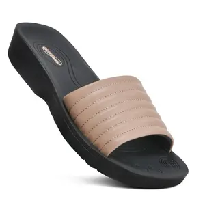 AEROTHOTIC | Maeve Comfortable Slides for Women | Slip On | Arch Support | Non-Slip Sole