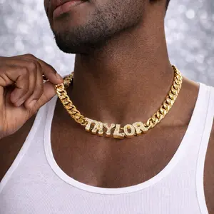 [DIY Necklace Link] Customizable Letter Name DIY Necklace, Gold Silver Stainless Steel Necklace, Versatile Fashion Unisex Cool Necklace, Zirconia Sparkling Necklace, Best Gift for Friends, Family, Boyfriend, Girlfriend, Birthday Gift Customization