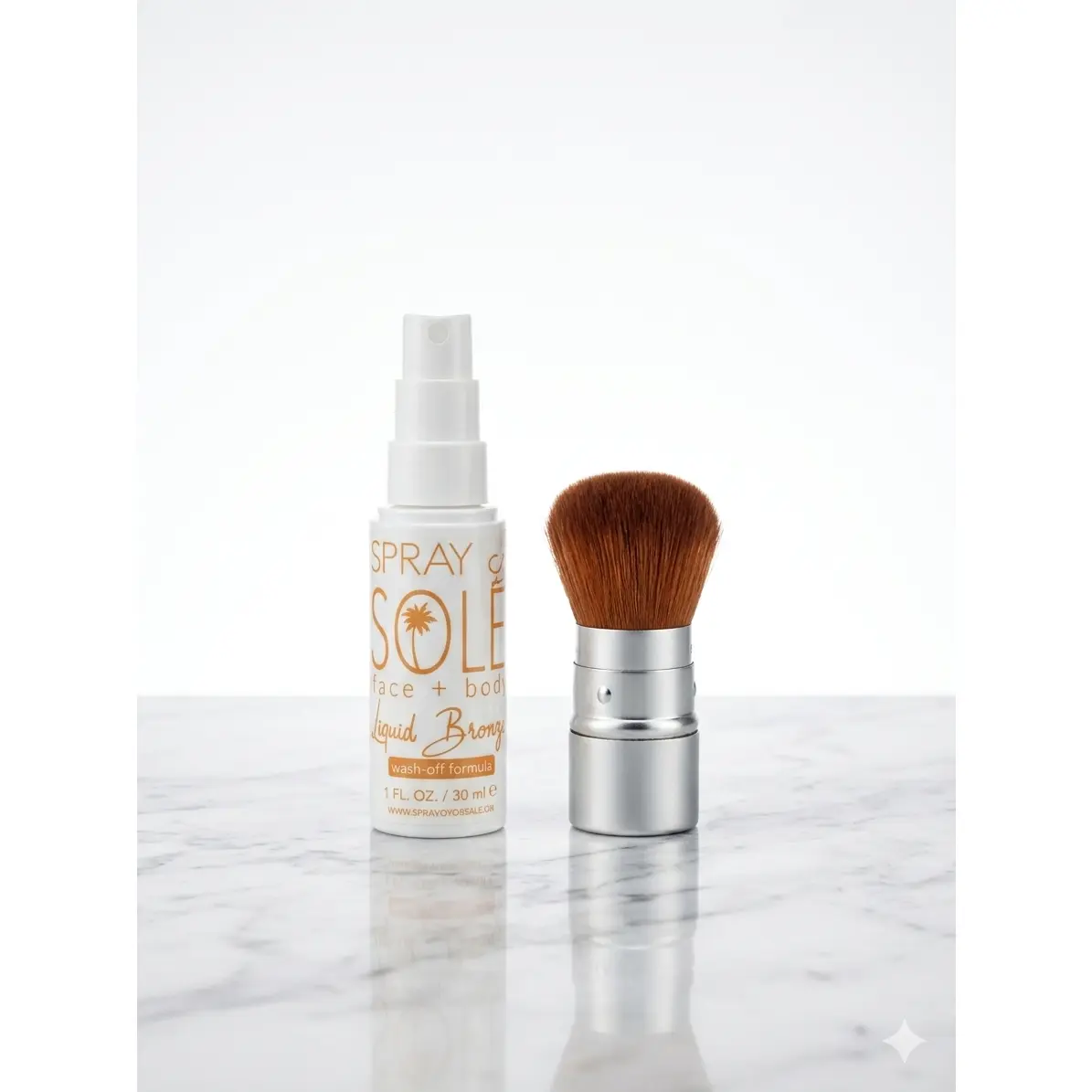 Liquid Bronzer Kit (30ml) with Face Kabuki Brush