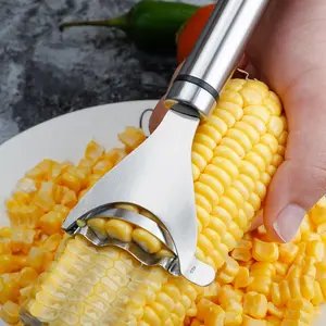 1pc Household Corn Peeler, Stainless Steel Corn Grater, Efficient Corn Detacher, Durable Corn Stripper, Ideal for Home Use, Vegetable Fruit Grater
