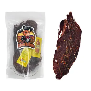 Carne Seca 3oz – Mexican-Style Beef Jerky, High Protein Snack with Valentina Hot Sauce | Original, Lemon Pepper, Chile de Árbol, or Chile Tepín