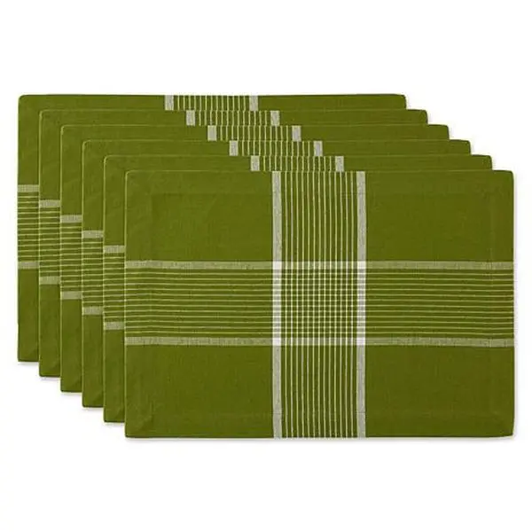 Design Imports Check Placemats 6-pack