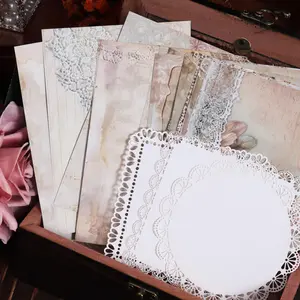 Hollow Design Lace Flowers DIY Handmade Decorative Paper Set, 70pcs/set Scrapbooking Supplies, Background Pad, Ephemera, Holiday Decorations, Crafting, Scrapbook Materials